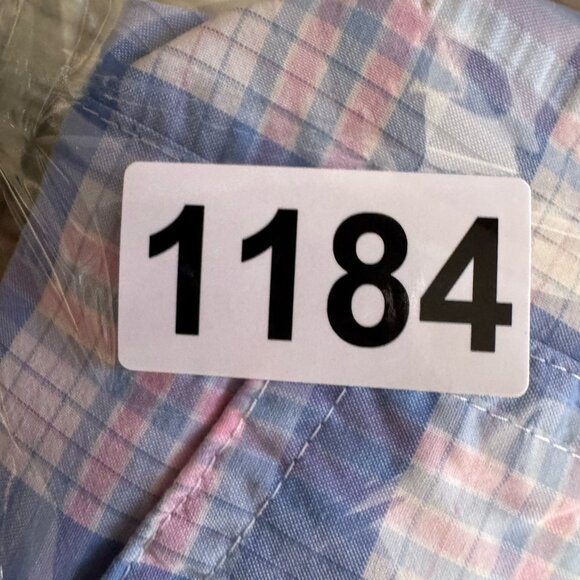 Vineyard Vines Shirt Men M Blue‎ Plaid Fishing Harbor Long Sleeve Whale Logo - Picture 7 of 7